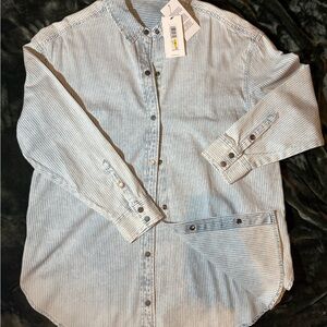 Calvin Klein Jeans Blue Striped Shirt